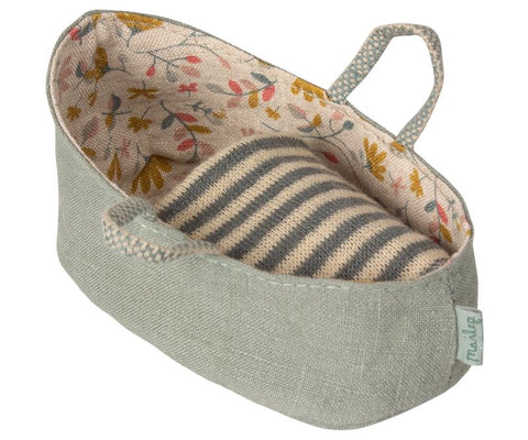 Maileg Carry cot, MY dusty green