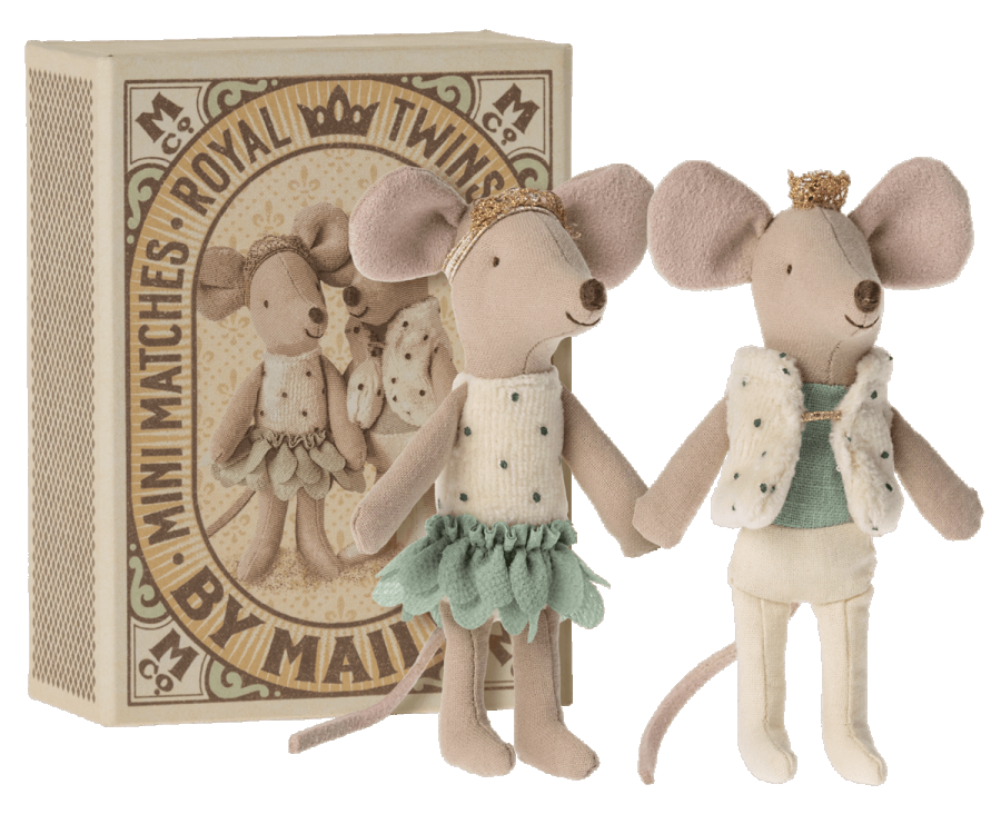 Maileg Royal twins mice, Little sister and brother in box