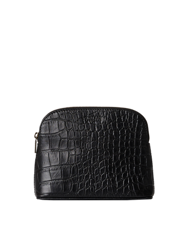 O MY BAG Cosmetic Bag Black Croco / Classic Leather
