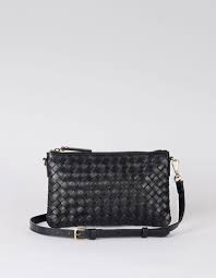 O MY BAG Lexi Black / Woven leather