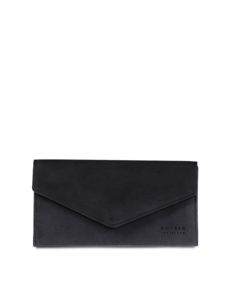 O MY BAG Envelope Pixie wallet /  Black Classic Leather